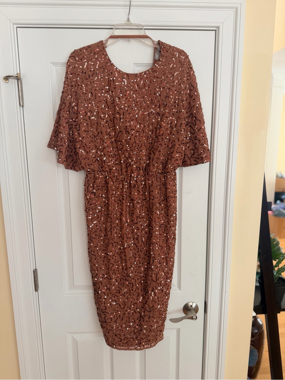 Ladies Size 12 "ASOS" Rust Sequin Dress Dressy GUC